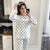 HN-WHITE HEARTS PRINTED NIGHT SUIT