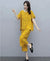 HN-YELLOW CAPRI PRINTED NIGHT SUIT